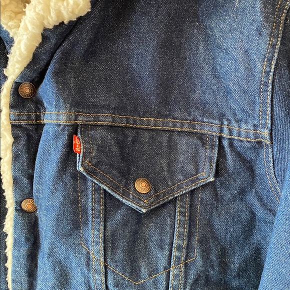 Vintage Levi's San Francisco 1970’s Denim Sherpa Jacket - Picture 3 of 17